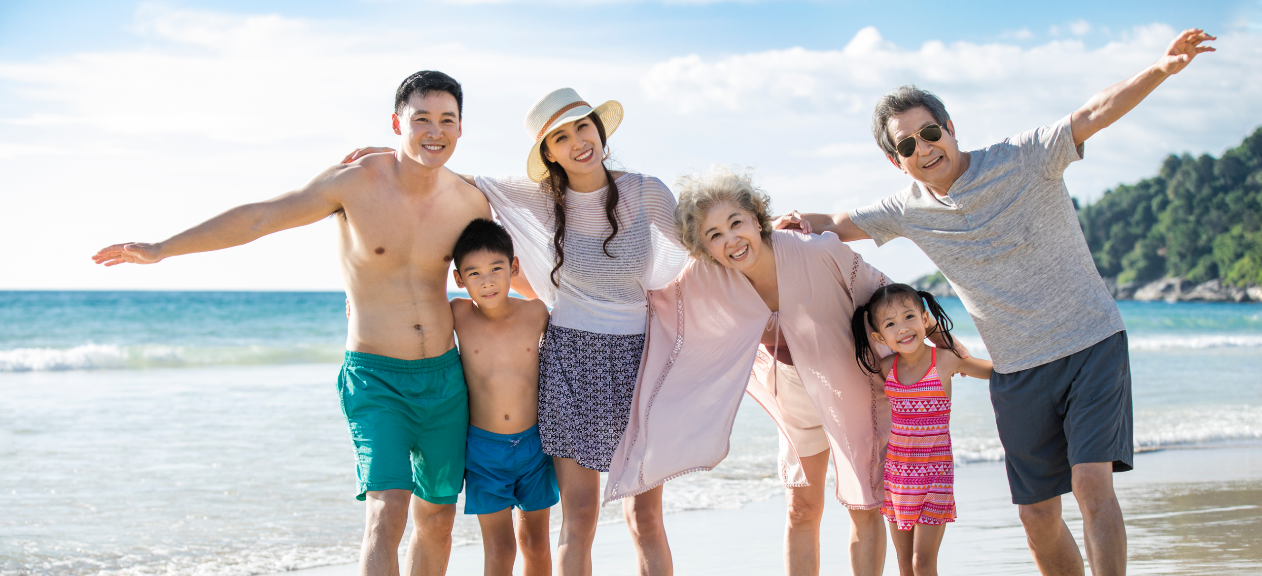 Happy family enjoying vacation