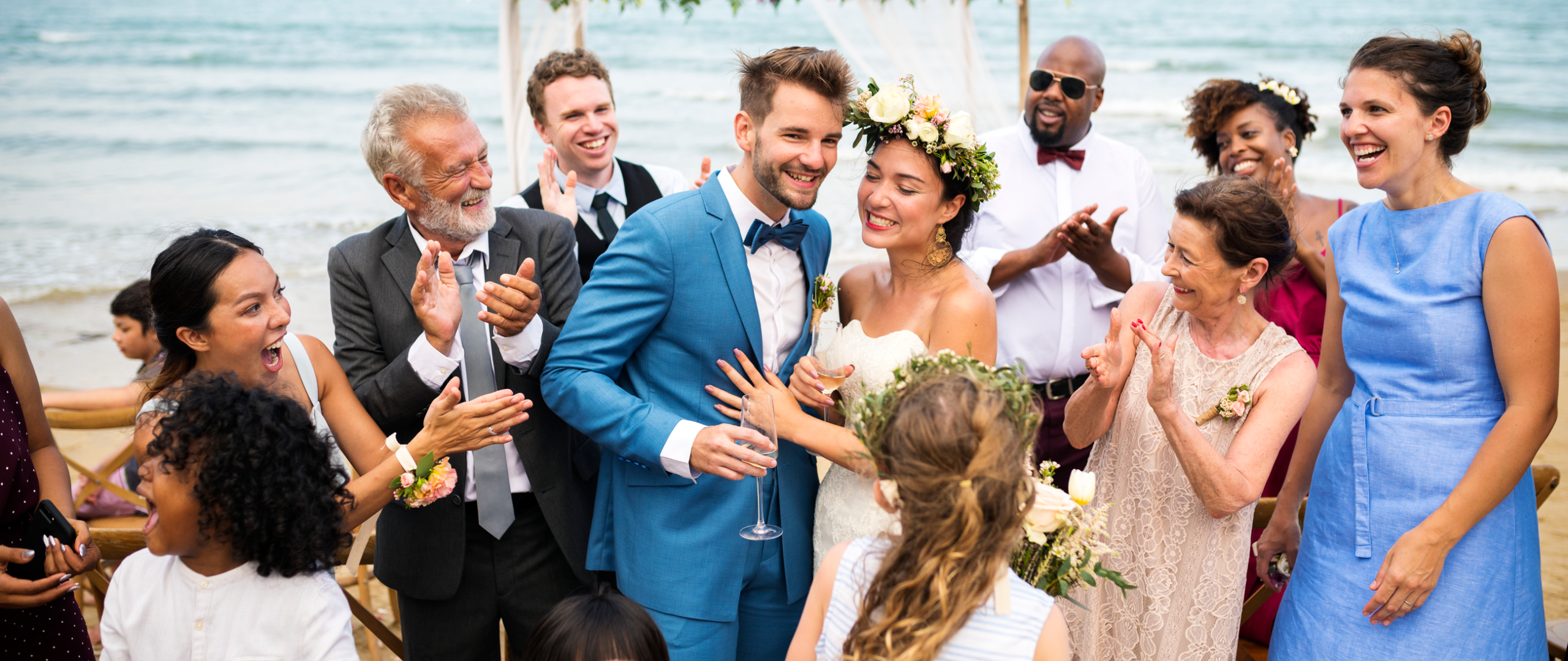 Beautiful destination wedding ceremony